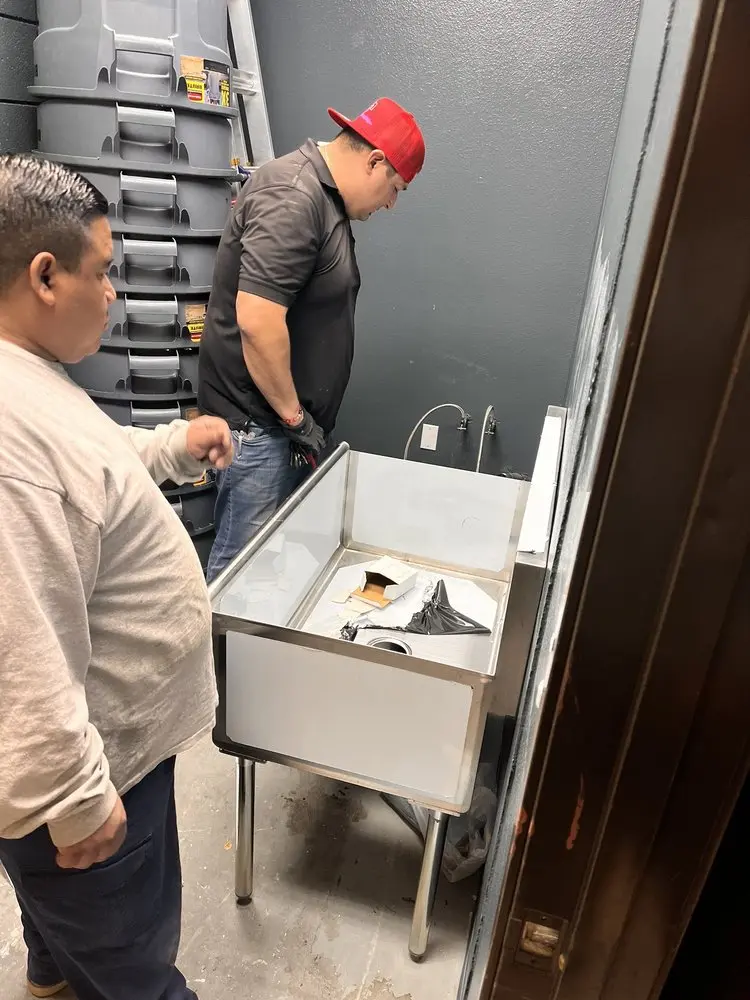 Commercial plumbing and sink installation in Palmdale